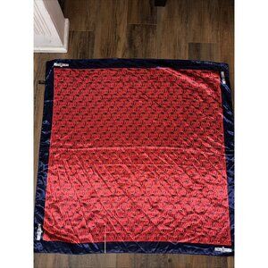 J. Mico Sancho Paris Scarf  Eiffel Tower Navy Blue & Red 35.5" Square New Flaw?